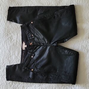 Ted Baker Women's Renna Skinny Black Lace Jeans- Size 25